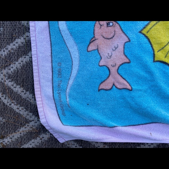 🤿 🐠 Vintage 1992 Barney Snorkel Swimming Beach Towel Fish Ocean Lyons Group! - Picture 3 of 7